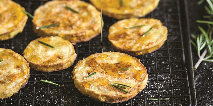 Жареные баклажаны с мёдом и розмарином