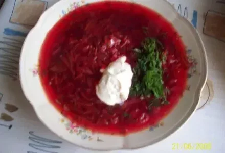 Постный борщ
