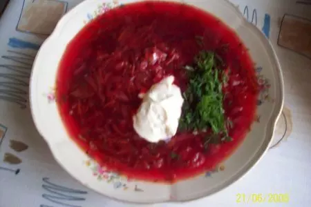 Постный борщ